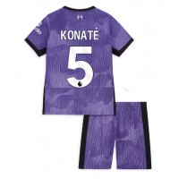 Echipament fotbal Liverpool Ibrahima Konate #5 Tricou Treilea 2023-24 pentru copii maneca scurta (+ Pantaloni scurti)